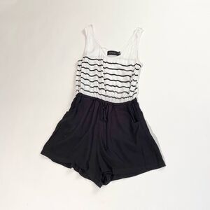 MINKPINK black stripe tank romper M